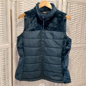 FILA Sport Fuzzy Puffy Vest size M